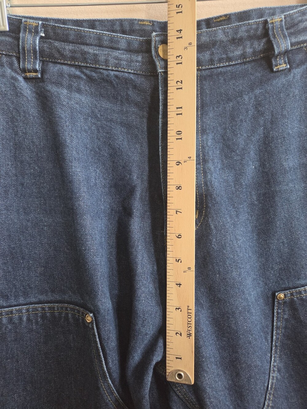 Carhartt WIP Nash Double Knee Pants Blur Denim Jeans Size 38 Waist - Picture 8 of 9